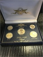 Coin set gold plated