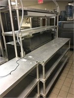 Industrial stainless steel double-sided shelving