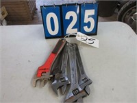 5 CRESENT WRENCHES