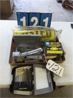 STAPLE GUN, POSTED SIGNS, TOOL KIT, DRILL BITS