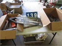STIHL BARS, CHAINS, & SEVERAL STEEL WEDGES