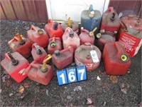 LRG. GROUP PLASTIC & STEEL GAS CANS