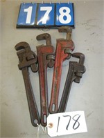 GROUP LOT 4 PIPE WRENCHES