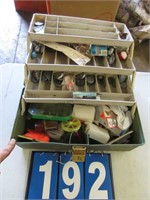 TACKLE BOX W/ SINKERS, LINE & MORE