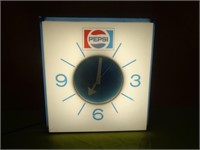 Vintage Pepsi Lighted Clock