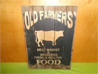Wood Old Farmers Sign