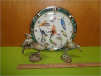 Bird Clock & Brass Birds