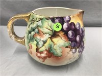 1902 HAND PAINTED 6" HANDLED PITCHER