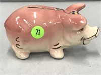 6" POTTERY - UNMARKED PIG BANK