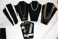 Shell Necklace & Others, Pins & Misc