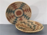 Two Shallow Basket Bowls