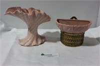 2 Pink Pottery Pieces
