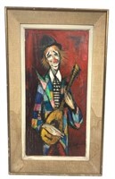 R. Bernard Arcylic on Canvas Abstract Clown
