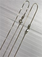 2 Different length Chains Marked 925 Italy & 925