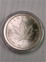 Cannabis 1 Ounce Silver Round