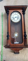 Real Grandfather's Wood Wall Clock - Needs Repair