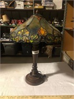 Lamp w/ Stained Glass Shade