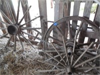 Several Broken Wagon Wheels