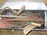 Metal Toolbox with Misc. Tools