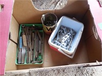 Box with Wrenches, Files, etc.