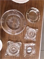 GLASS ASHTRAY LOT