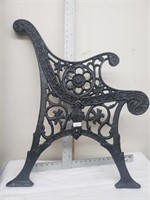 2 very heavy wrought-iron bench ends