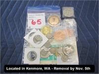LOT, ASSORTED COINS & COLLECTABLES