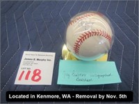 "JAY BUHNER" AUTOGRAPHED BASEBALL (NO CERTIFICATE