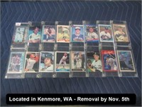 LOT, (16) ASSORTED AUTOGRAPHED BASEBALL CARDS TO