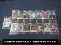 LOT, (15) ASSORTED AUTOGRAPHED BASEBALL CARDS TO