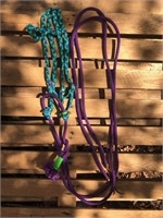 Tag #366 Purple/Turquois loping hackamore