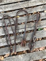 Tag #377 Bling headstall with 2 sets of reins