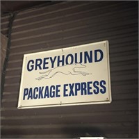 Vintage 1960's Greyhound Package Express Sign