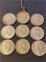 Lot of 1960’s Half Dollar Coins (9 Coins)