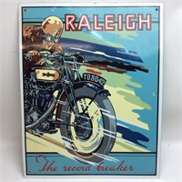 RALEIGH THE RECORD BREAKER HEAVY GAUGE SIGN