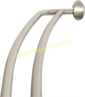 Aluminum double curved shower rod