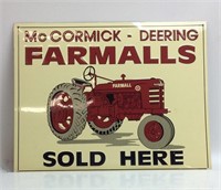 MCCORMICK DEERING FARMALLS TRACTOR SIGN