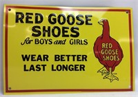 RED GOOSE SHOES METAL SIGN