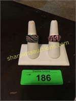 2 colorfull rings-size 8