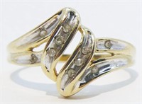 10K Y Gold & Diamond Ring Sz 7 1.8g