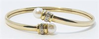 10K Y Gold & Pearl Bracelet 5.7g