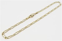 14K Y Gold Link Bracelet 7.5" 1.9g