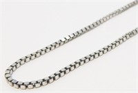 10K W Gold Box Chain Necklace 21" 2.5g