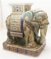 Ceramic Chinese Elephant Garden Stool