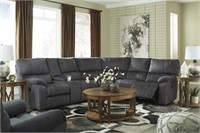 Ashley 57201 Charcoal DBL REC Sectional