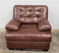 Brown Ashley over sized chair "AS IS" bottom