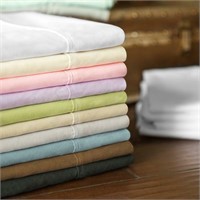 Queen Woven Brushed Microfiber Sheets - Ash