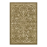 2'6'X3'10' Scroll Tufted Accent Rug Khaki - Maples