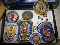 MISC PATCHES, PINS & BELT BUCKLE