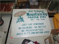 OLD FASHIONED MOUNTIANTOP FROZEN PIES SIGN